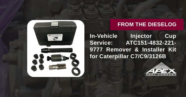 In-Vehicle Injector Cup Service: ATC151-4832-221-9777 Remover & Installer Kit for Caterpillar C7/C9/3126B